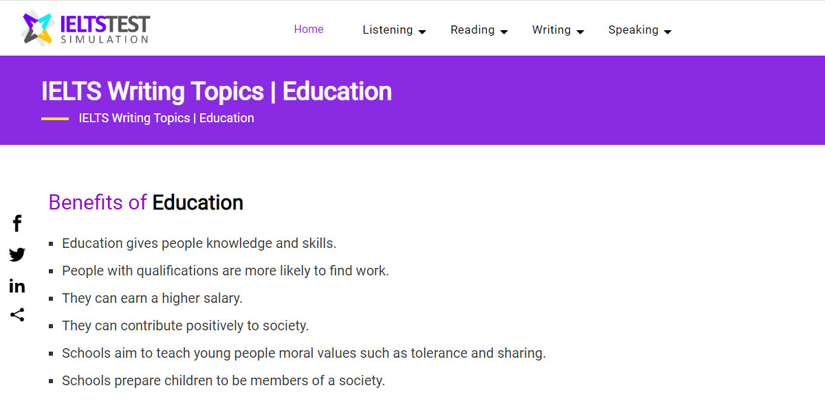 education topics for ielts writing